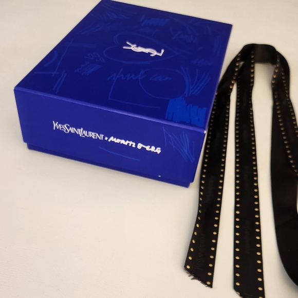 YSL Blue Graphic Gift Box with Black & Gold Ribbon - Picture 6 of 12